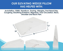 7.5 Inch Bed Wedge Pillow for Acid Reflux or Sleeping | 1.5 Inch Memory Foam Top with Stay Cool Viscose Cover | Incline Leg Elevation Pillows | Ideal For Gerd, Heartburn, and Snoring (25"Wx26"Lx7.5"H)