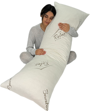 Ultra-Luxury Full Size Body Pillow All USA Best Shredded Memory Foam & Cool-Vent Viscose of Bamboo Cover | Long Cuddle Size for Pregnancy, Side, Stomach & Sleepers | Adult 20 x 54