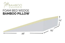 Wedge Pillow for Acid Reflux with 1.5" Memory Foam - Bamboo Cover 25x26x7.5